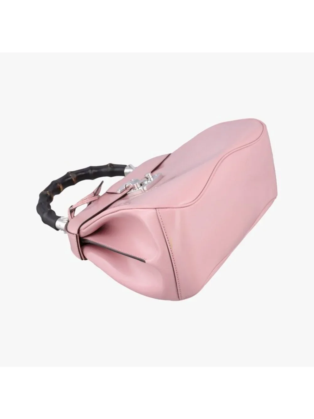 Gucci Bamboo Pink Leather Handbag